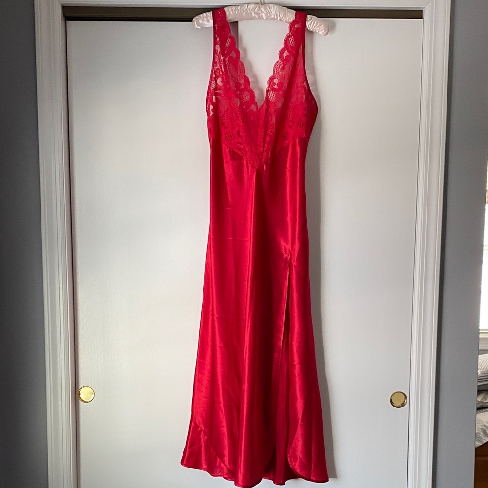 Victoria's Secret Red Lace Slip Dress